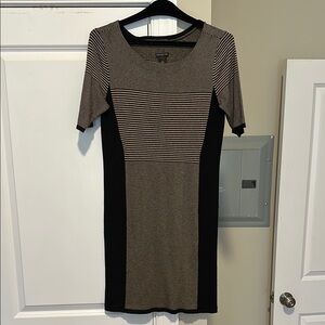 Ann Taylor Black and Tan Dress